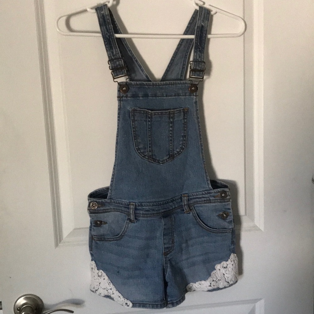 Denim Overall Shorts